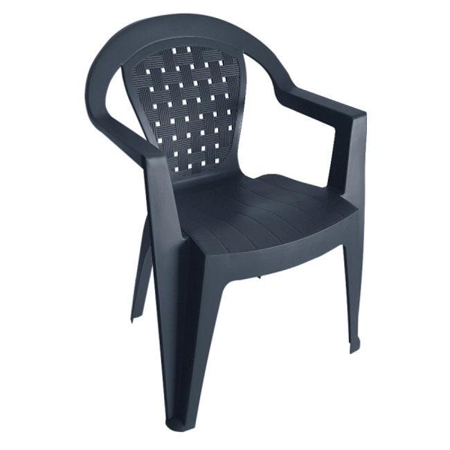 Baštenska stolica Norma plastična - siva-1